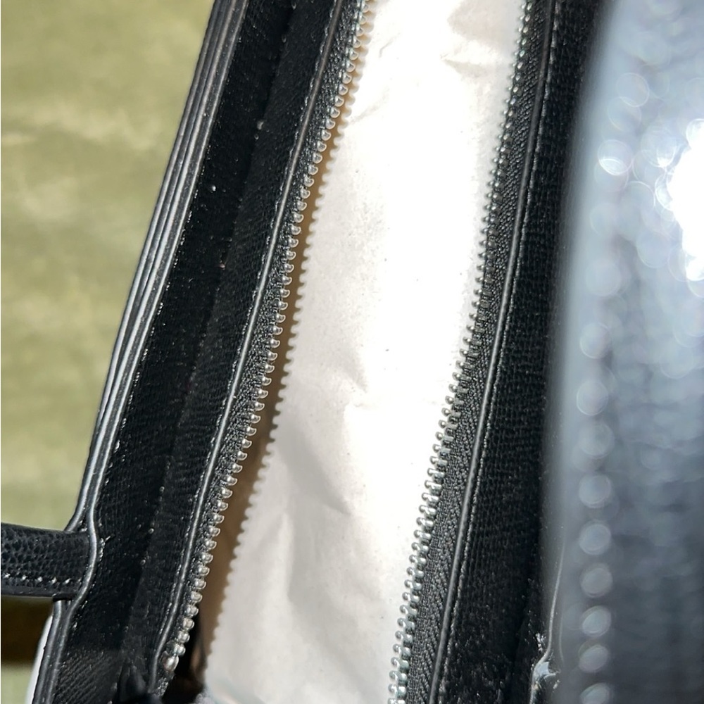 Karl Lagerfeld Black Multicolor Paris Sketch Satchel with Logo Strap - Picture 2 of 4